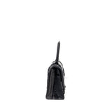 Side view of Balenciaga handbag Black premium designer bag