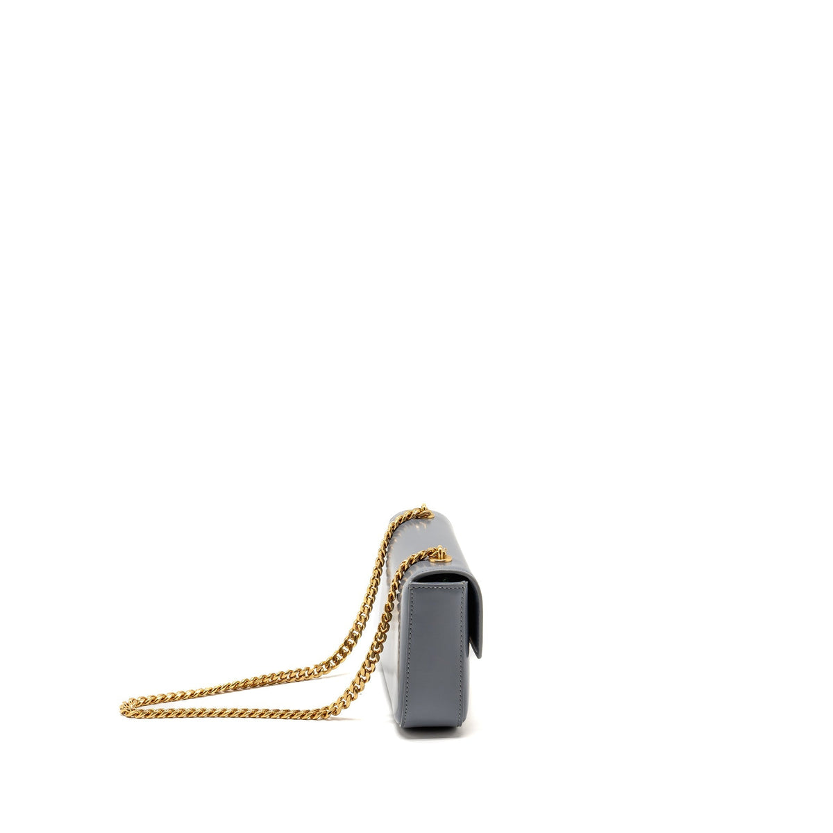 Celine Bags? Celine Chain Shoulder Bag Claude Shiny Calfskin Blue Grey GHW Elegant Everyday Designer Handbag