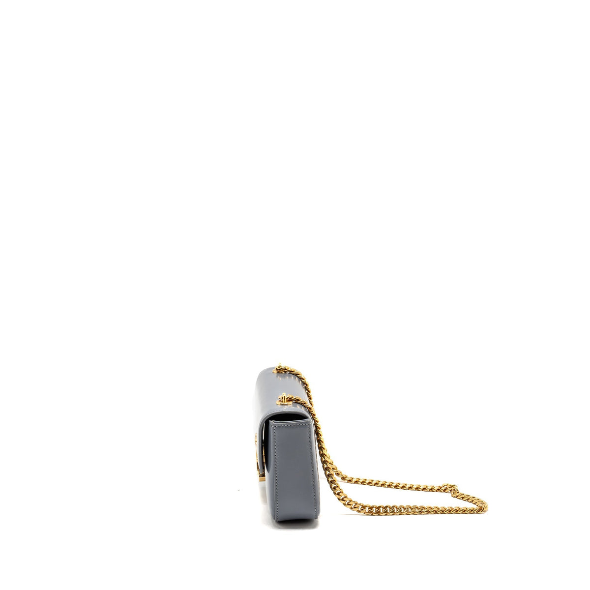Celine Bags? Celine Chain Shoulder Bag Claude Shiny Calfskin Blue Grey GHW Elegant Everyday Designer Handbag