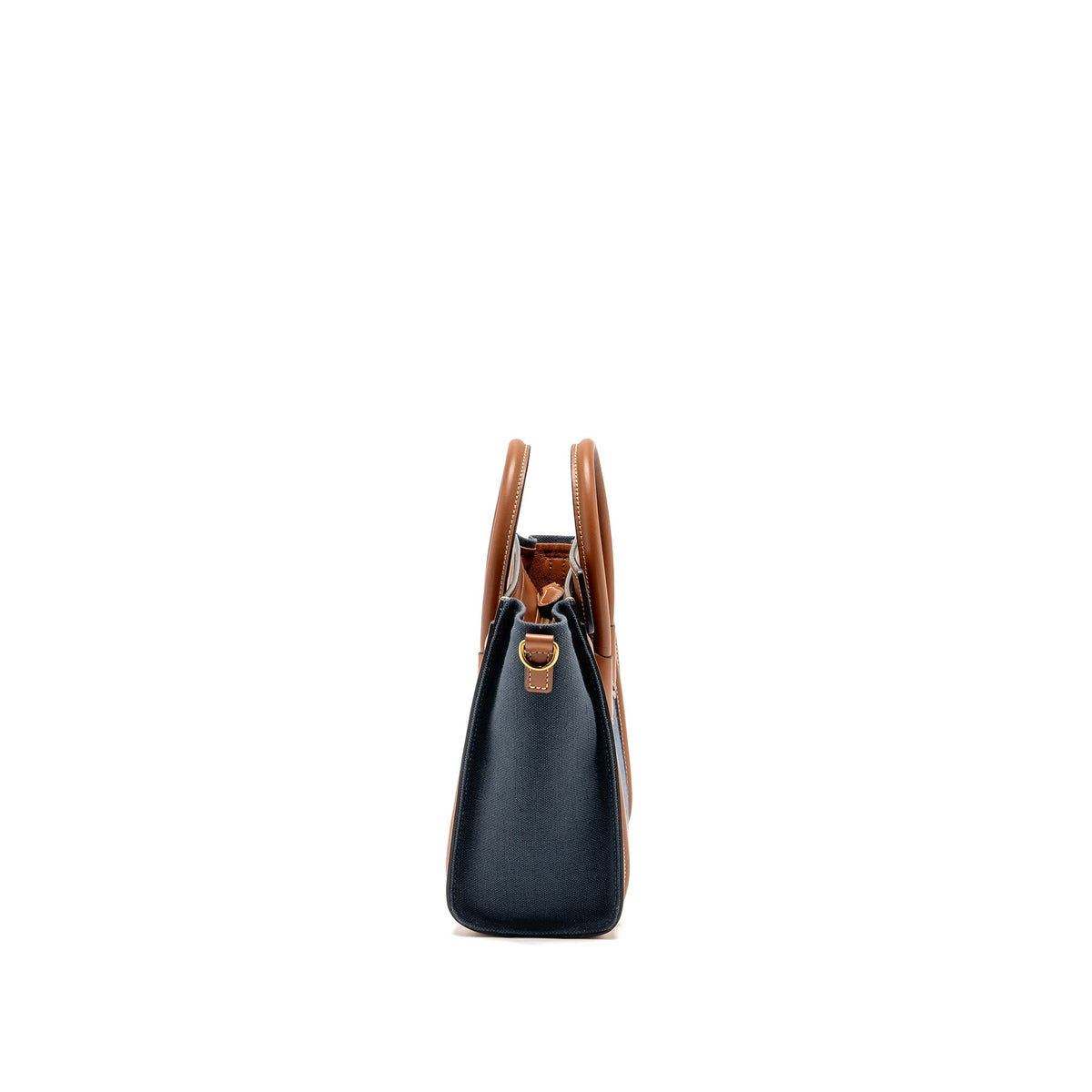 Celine Bags? Celine Nano Luggage Bag Calfskin Denim Tan Navy GHW Luxury Designer Leather Handbag