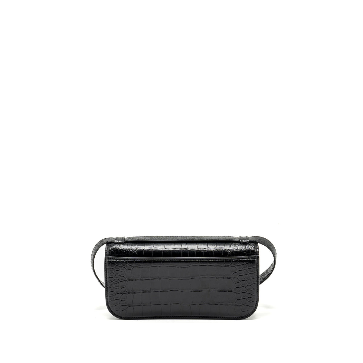 Balenciaga Gossip shoulder bag croc-embossed calfskin black GHW — Designer Shoulder Bag