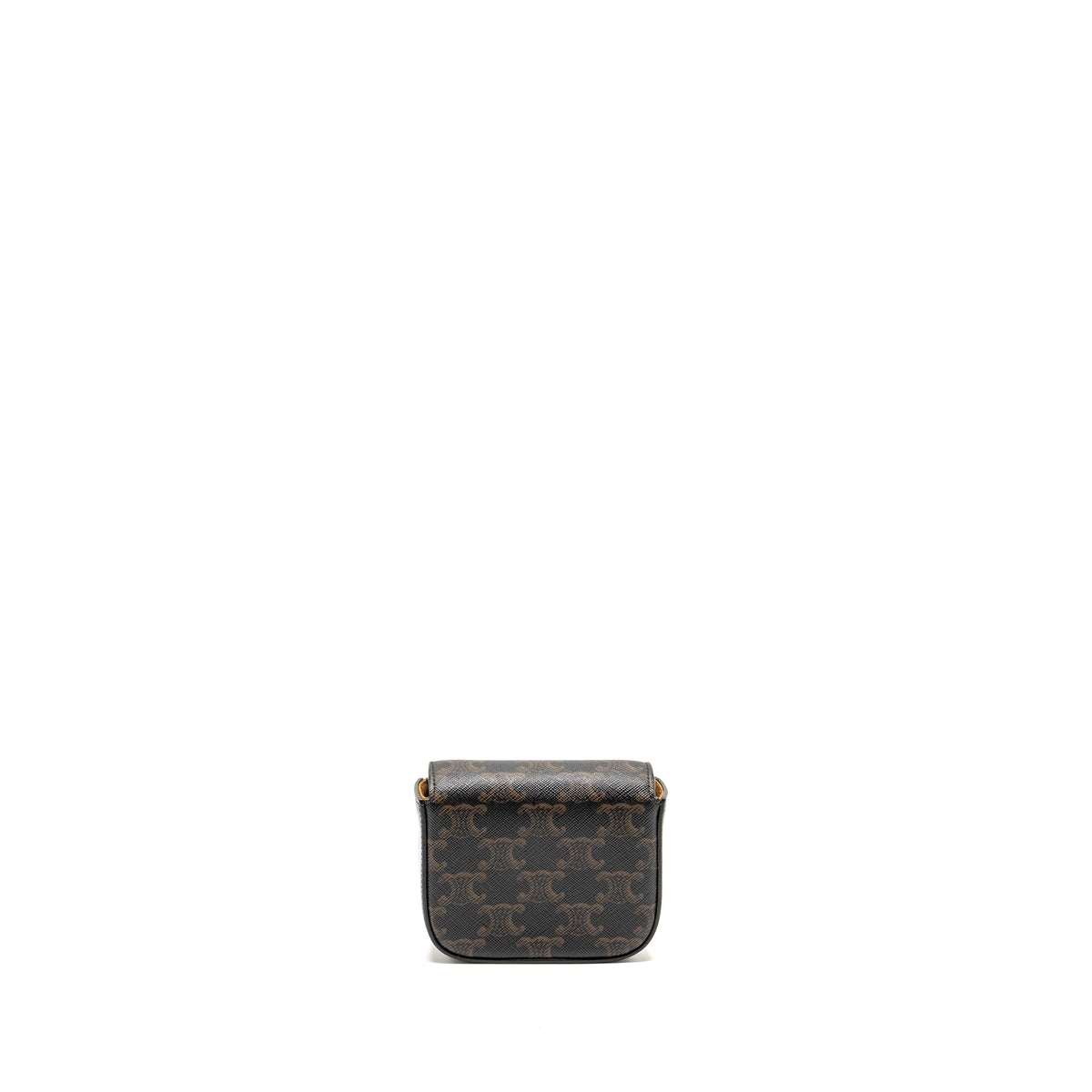 Celine Bags? Celine Mini Claud bag triomphe canvas calfskin tan GHW Elegant Everyday Designer Handbag