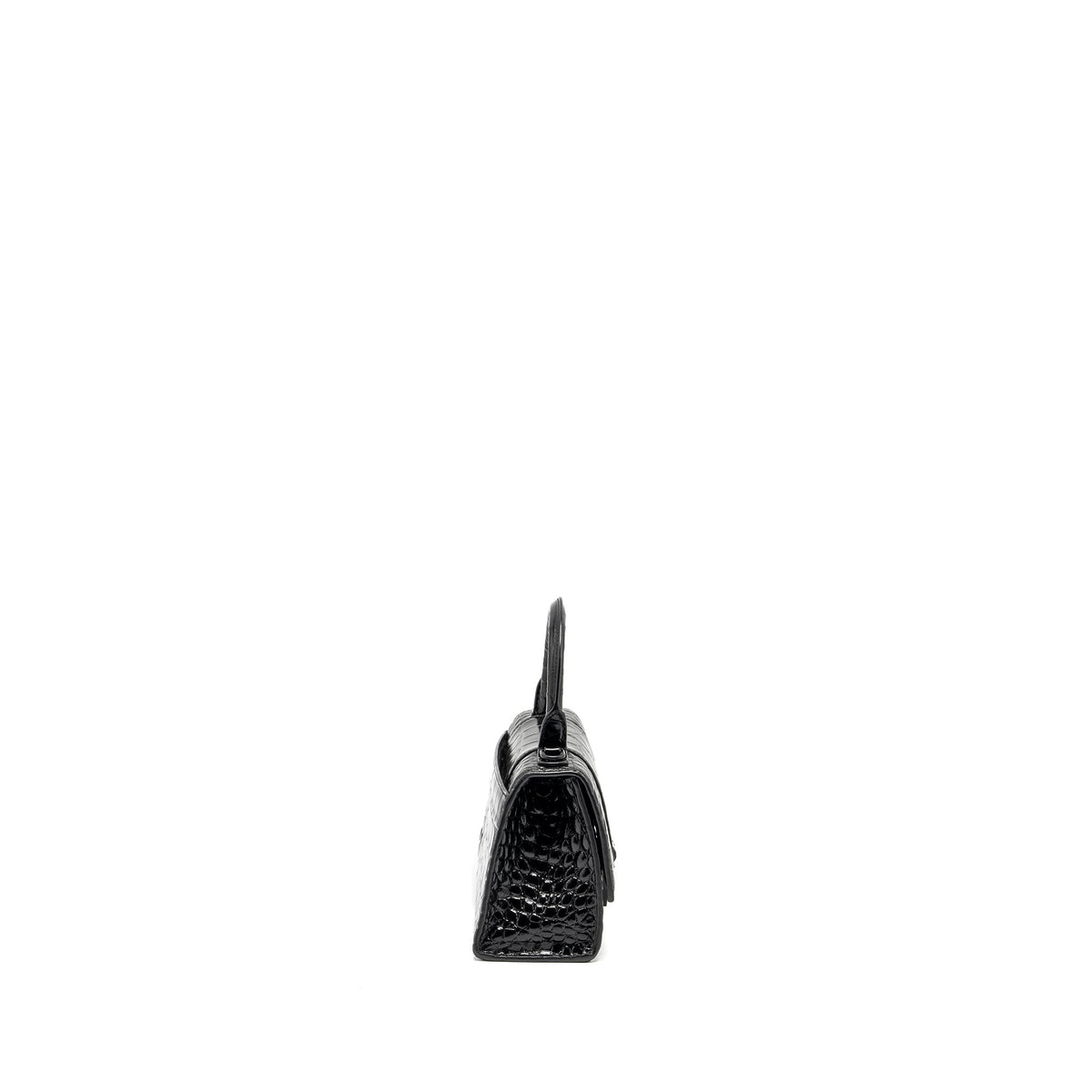 Side view of Balenciaga handbag Black premium designer bag