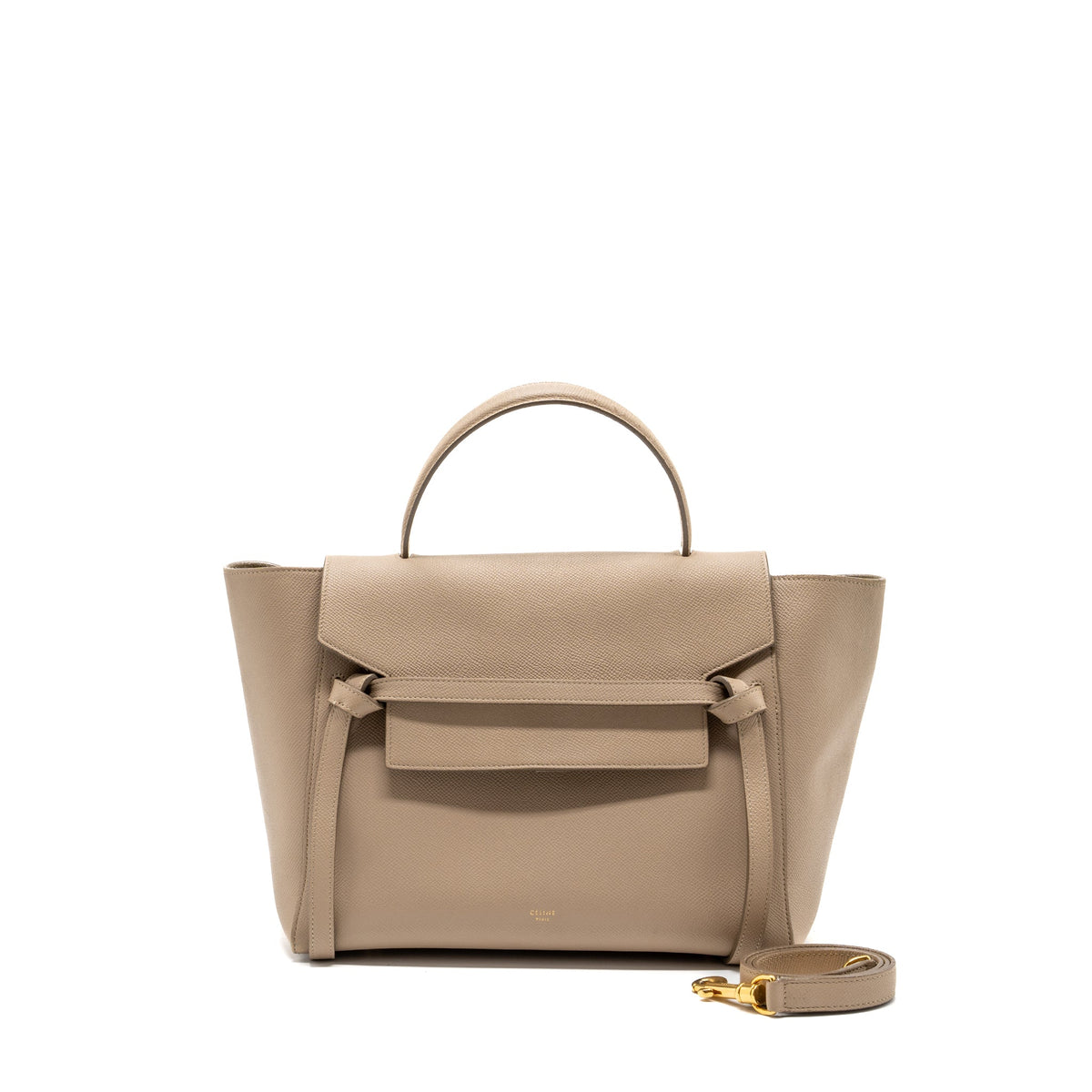 Celine Bags? Celine Mini Belt Bag Calfskin Light Taupe GHW Luxury Designer Leather Handbag