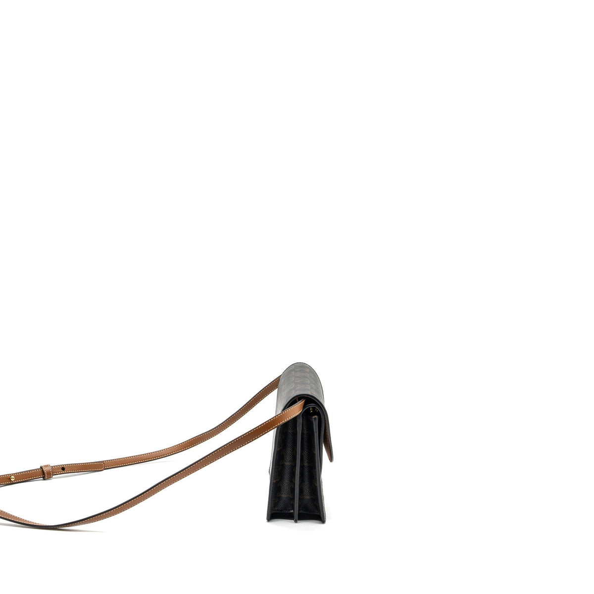 Celine Wallets? Celine wallet on strap triomphe canvas leather tan GHW Elegant Everyday Leather Wallet