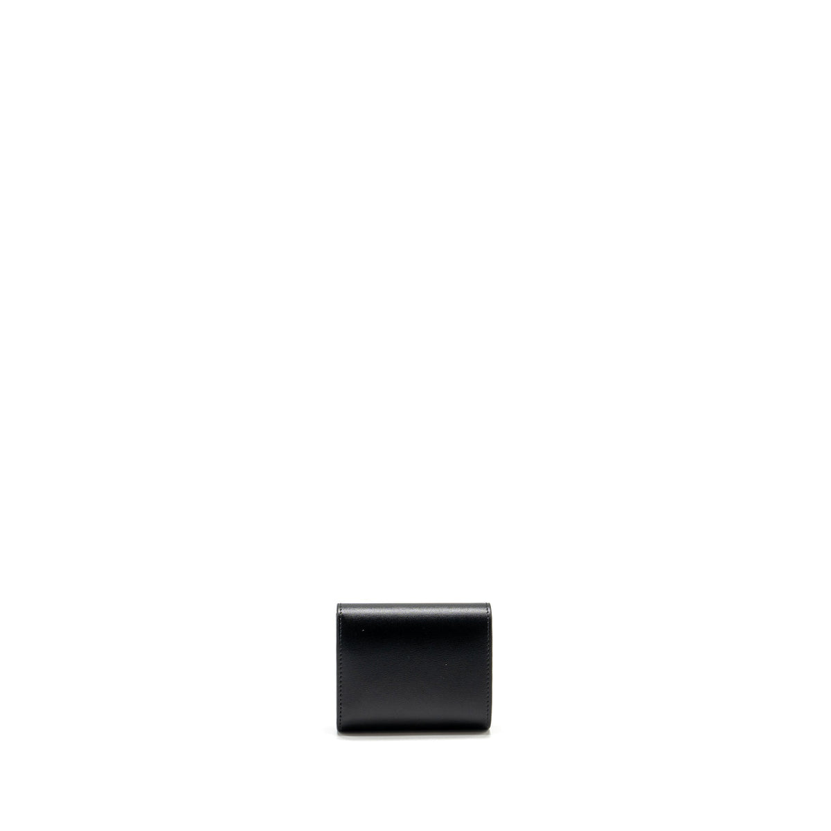 Celine Wallets? Celine Small Triomphe Flap Wallet Shiny Calfskin Black GHW Elegant Everyday Leather Wallet