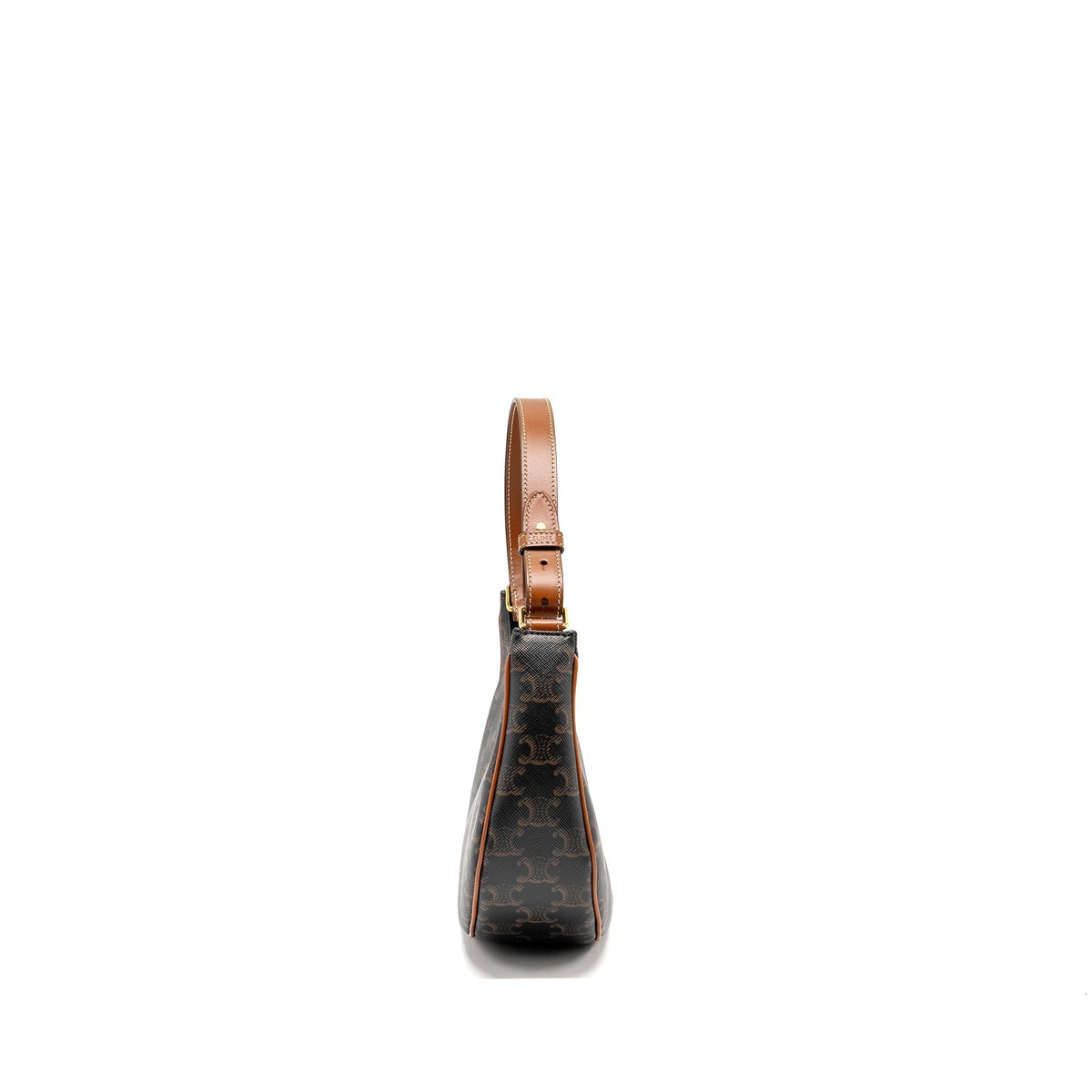 Celine Bags? Celine Ava Bag Triomphe Canvas Calfskin Tan GHW Elegant Everyday Designer Handbag