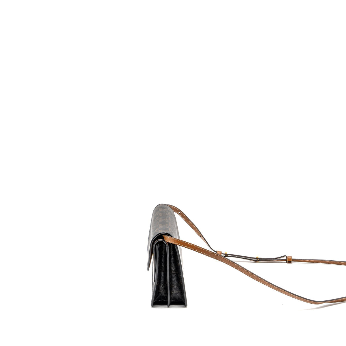 Celine Wallets? Celine Wallet On Strap Triomphe Canvas Smooth Lambskin Tan GHW Compact Luxury Card Wallet