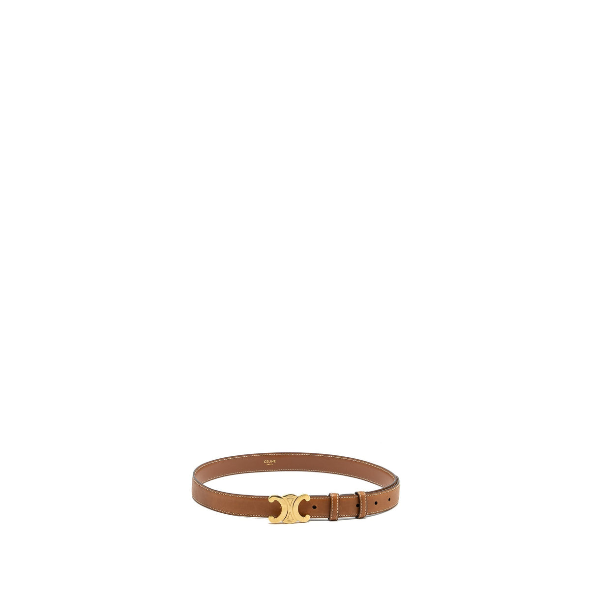 Celine Belts? Celine size 80 Small Triomphe Belt In Natural Calfskin Tan GHW Classic Everyday Designer Belt