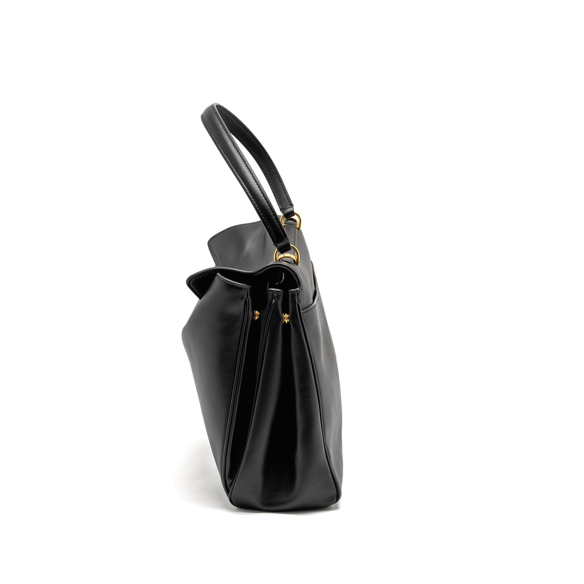 Balenciaga Medium Rodeo Handbag Smooth Calfskin Black GHW | Designer Luxury Handbag