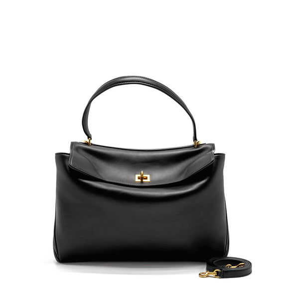 Balenciaga Medium Rodeo Handbag Smooth Calfskin Black GHW | Designer Luxury Handbag