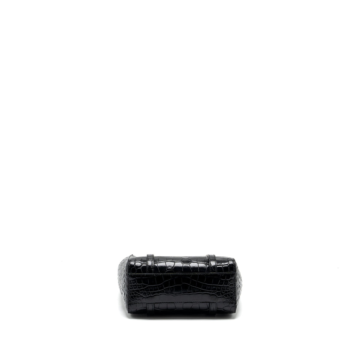 Balenciaga XXS Everyday Tote Bag Croc-Embossed Calfskin Black SHW — Premium Leather Tote