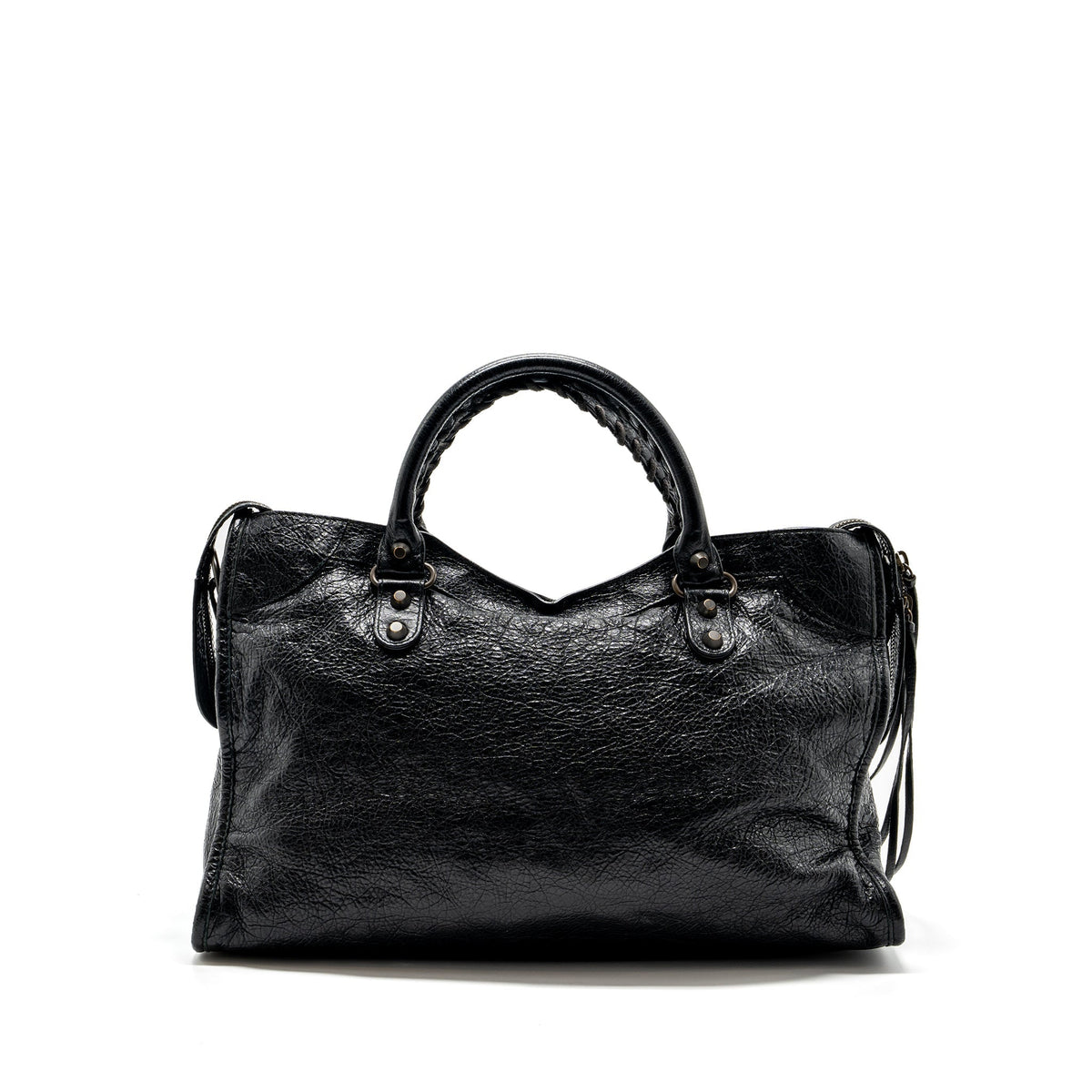 Balenciaga City Bag Calfskin Black Ruthenium Hardware — Designer Leather Handbag
