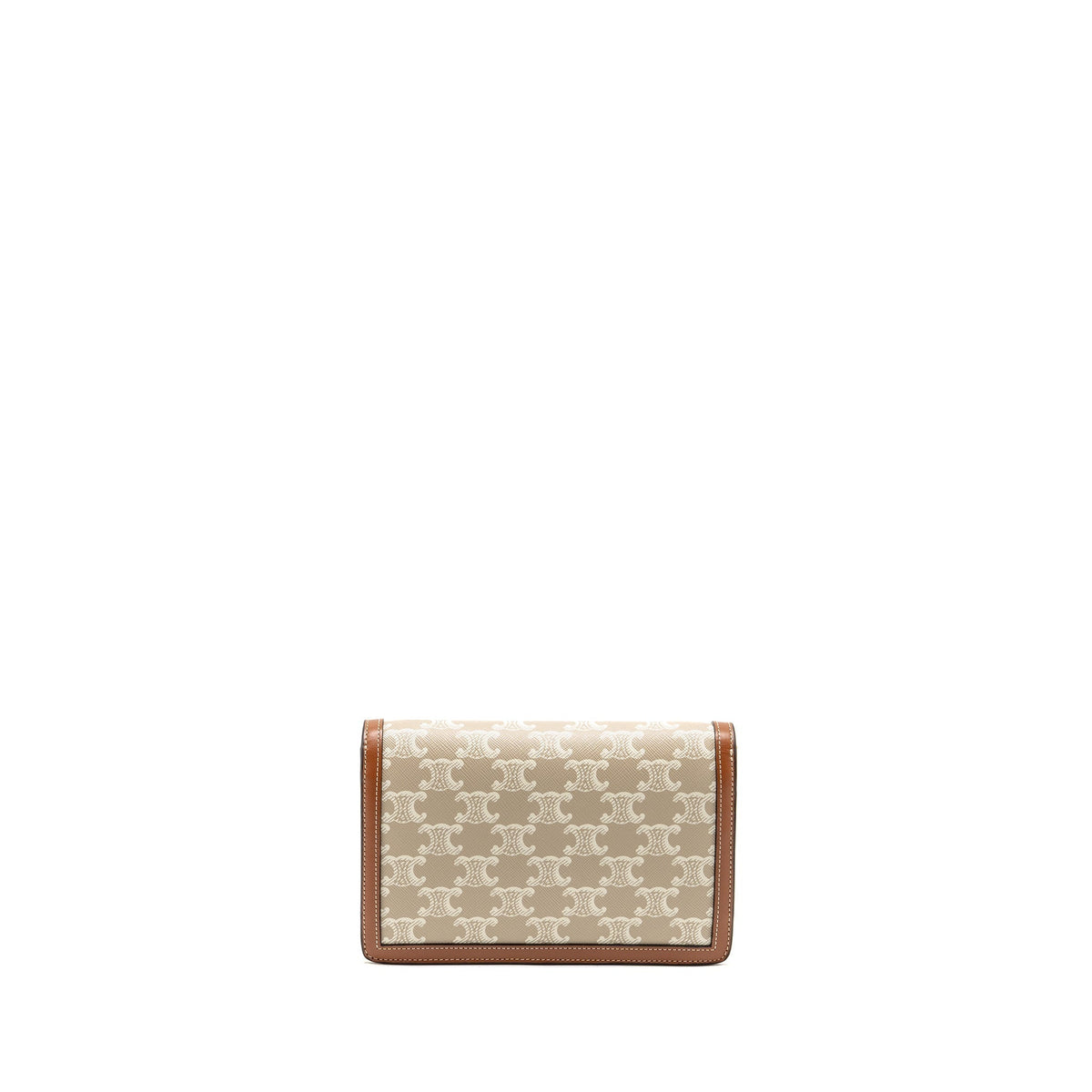 Celine Wallets? Celine Wallet on Chain Margo Triomphe Canvas Calfskin GHW Premium Leather Designer Wallet