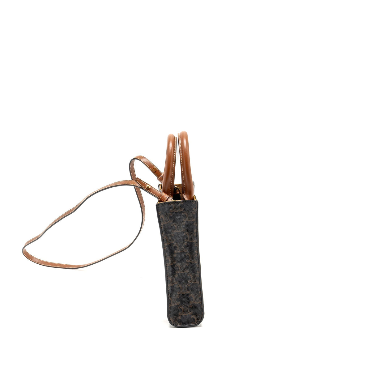 Celine Bags? Celine Mini Vertical Cabas Triomphe Canvas GHW Elegant Everyday Designer Handbag
