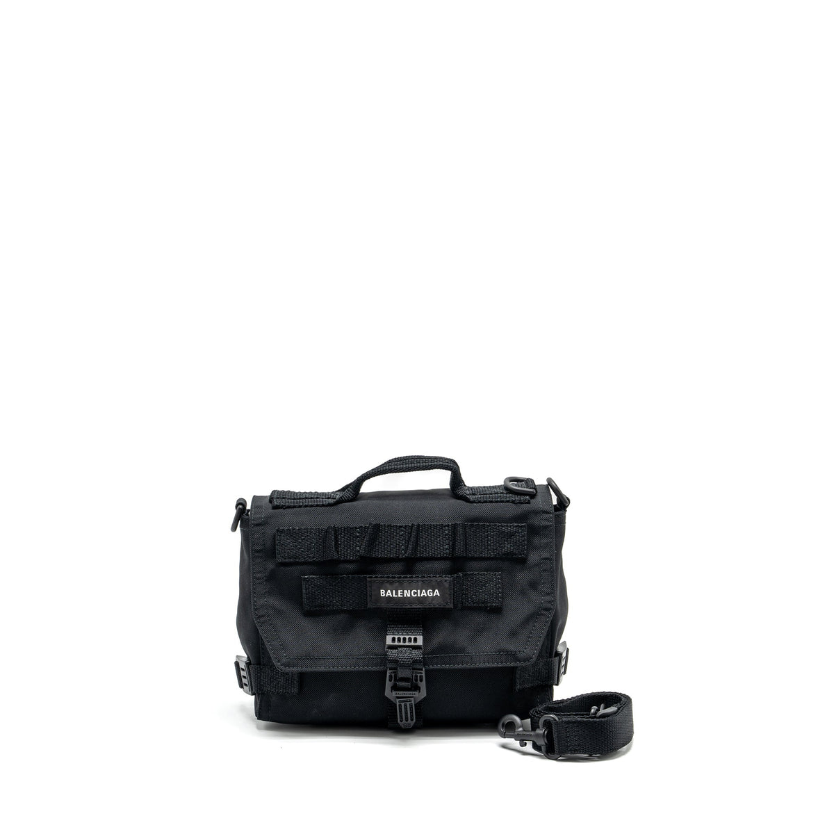 Balenciaga Army Messenger Bag Black Recycled Nylon Black/black hardware — Designer Messenger Bag
