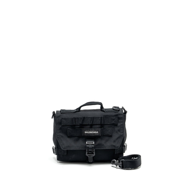 Balenciaga Army Messenger Bag Black Recycled Nylon Black/black hardware — Designer Messenger Bag