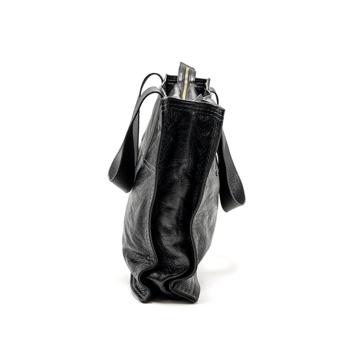Balenciaga zip large tote bag black GHW — Premium Leather Tote