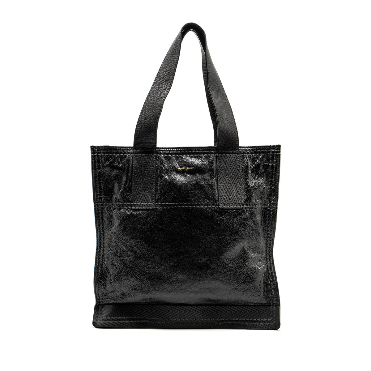 Balenciaga zip large tote bag black GHW — Premium Leather Tote