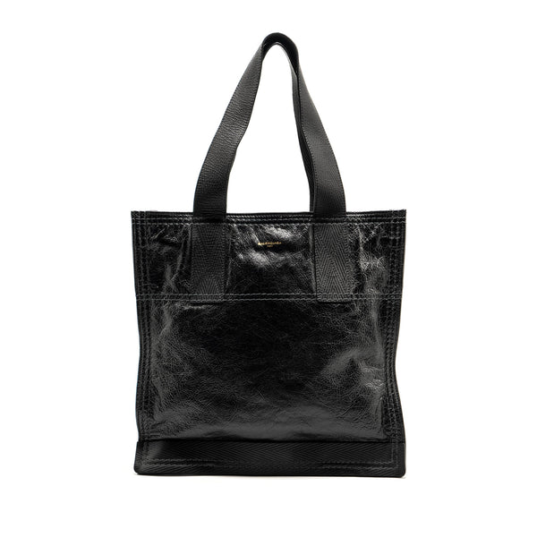 Balenciaga zip large tote bag black GHW — Premium Leather Tote