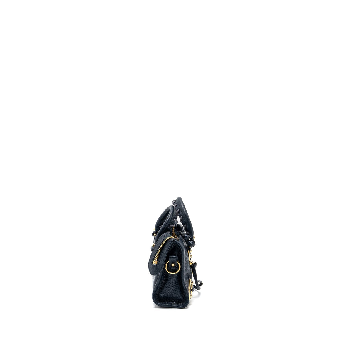 Balenciaga Nano City Bag Navy GHW — Designer Leather Handbag