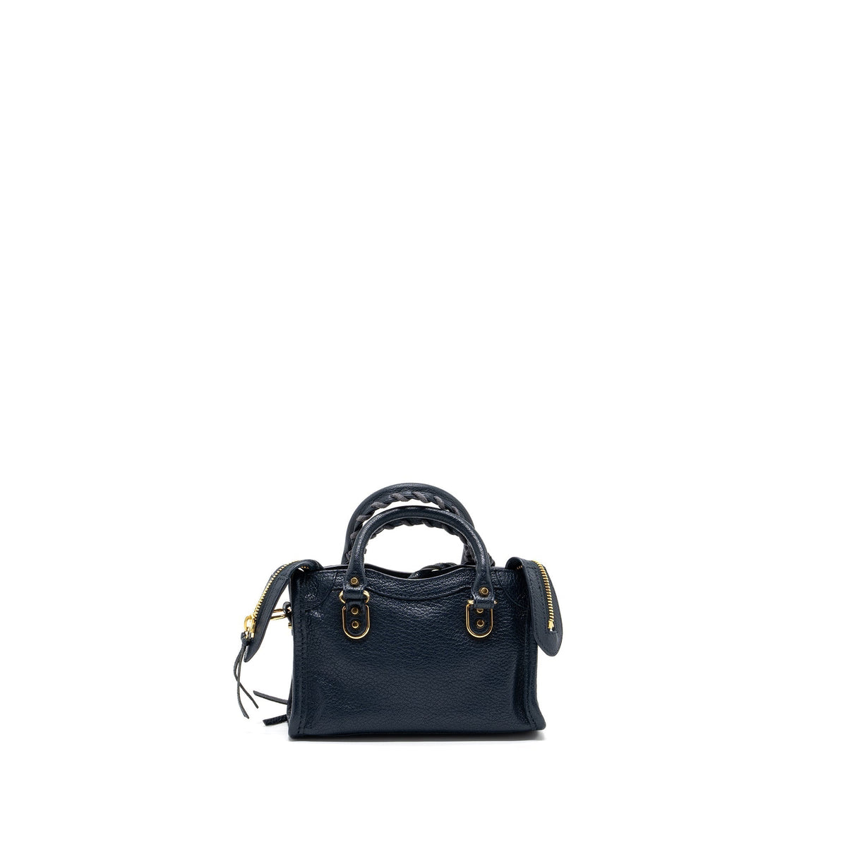Balenciaga Nano City Bag Navy GHW — Designer Leather Handbag