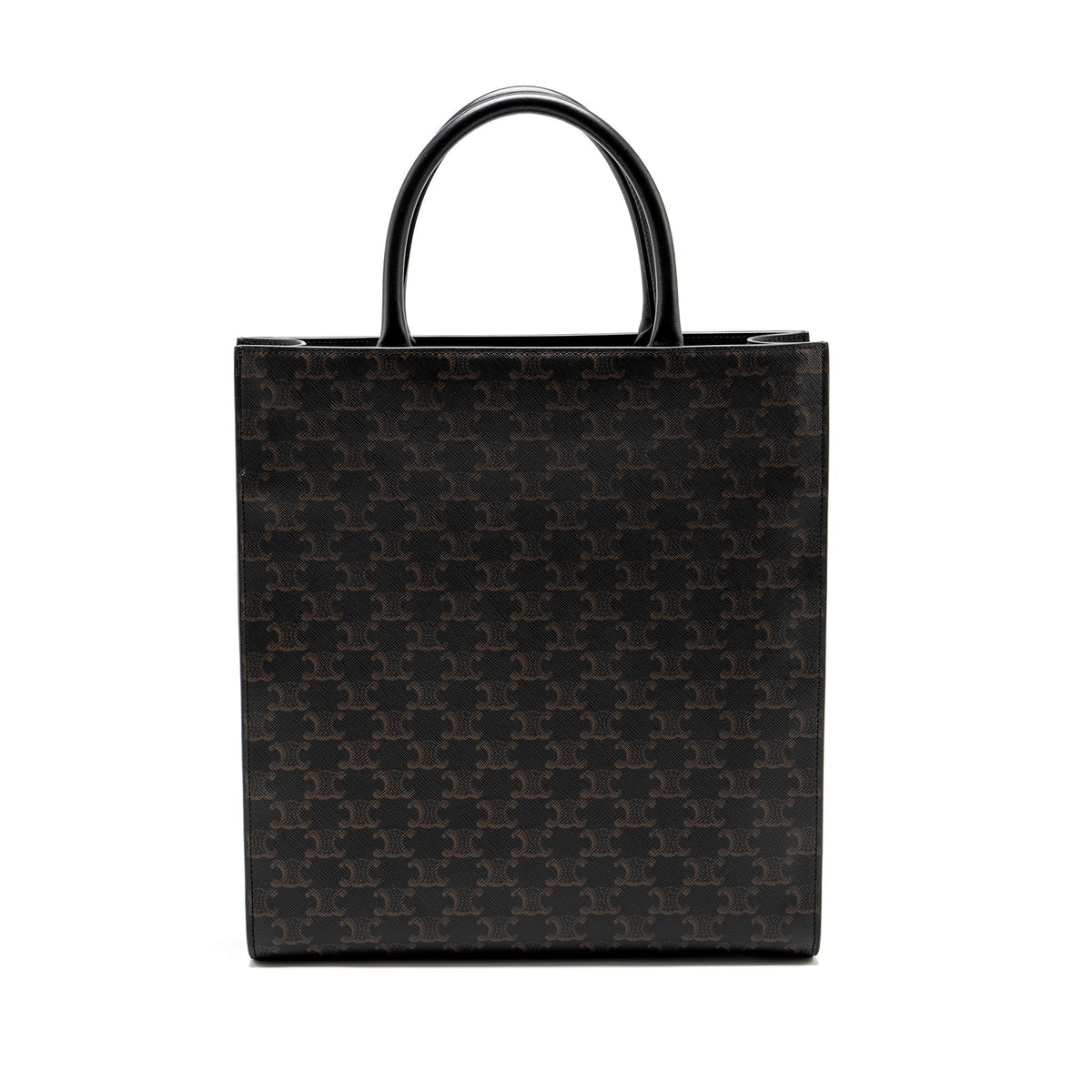 Celine Bags? Celine Vertical Cabas in Triomphe Canvas Black Multicolour GHW Luxury Designer Leather Handbag
