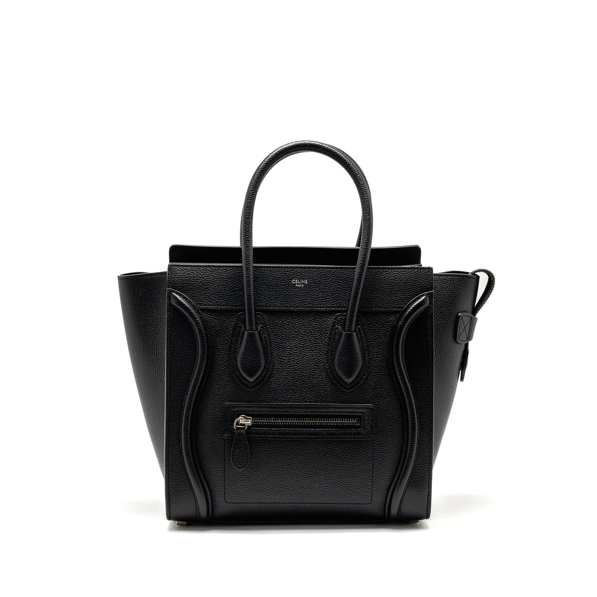 Celine Bags? Celine Micro Luggage Bag Calfskin Black SHW Luxury Designer Leather Handbag