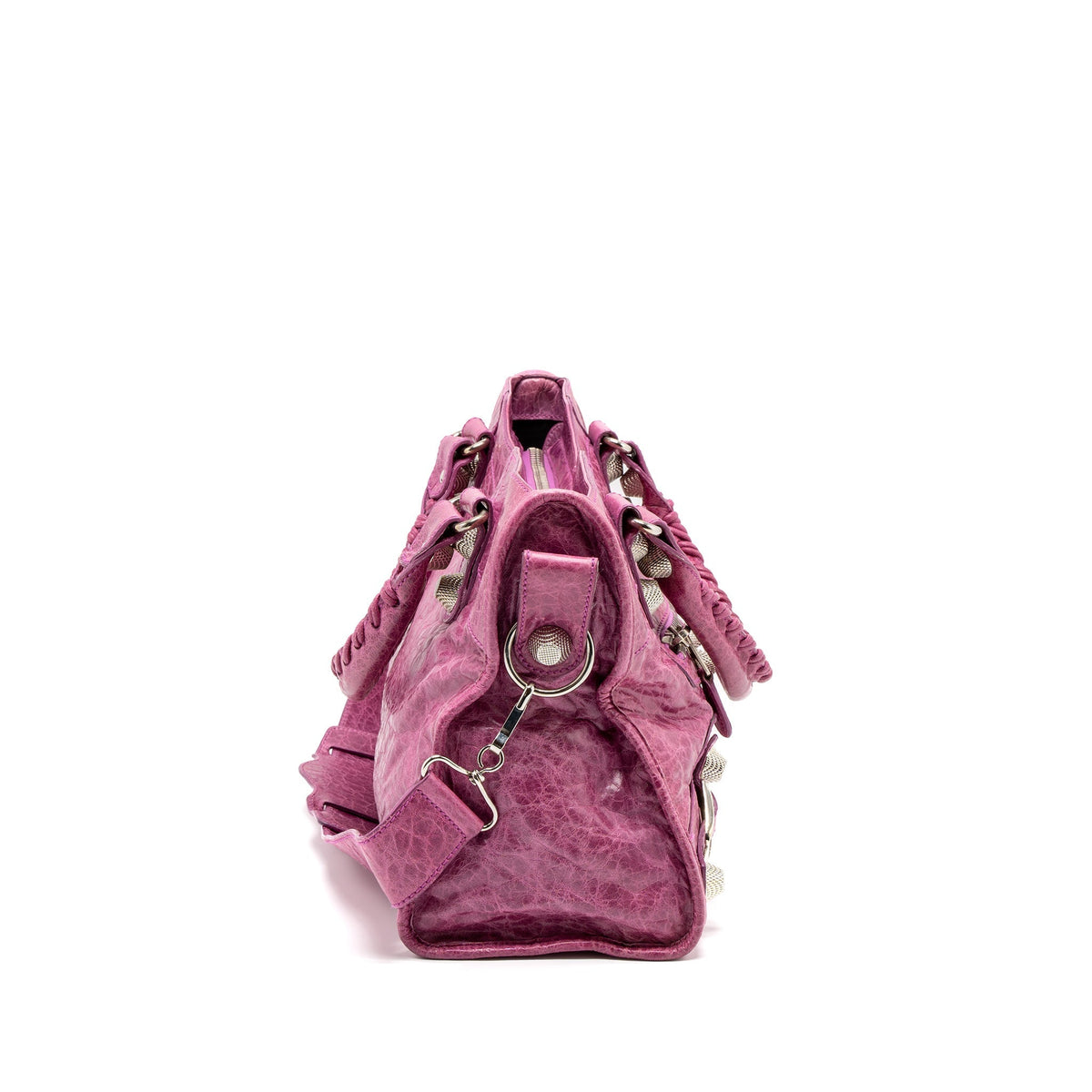 Balenciaga authentic luxury handbag Pink leather craftsmanship