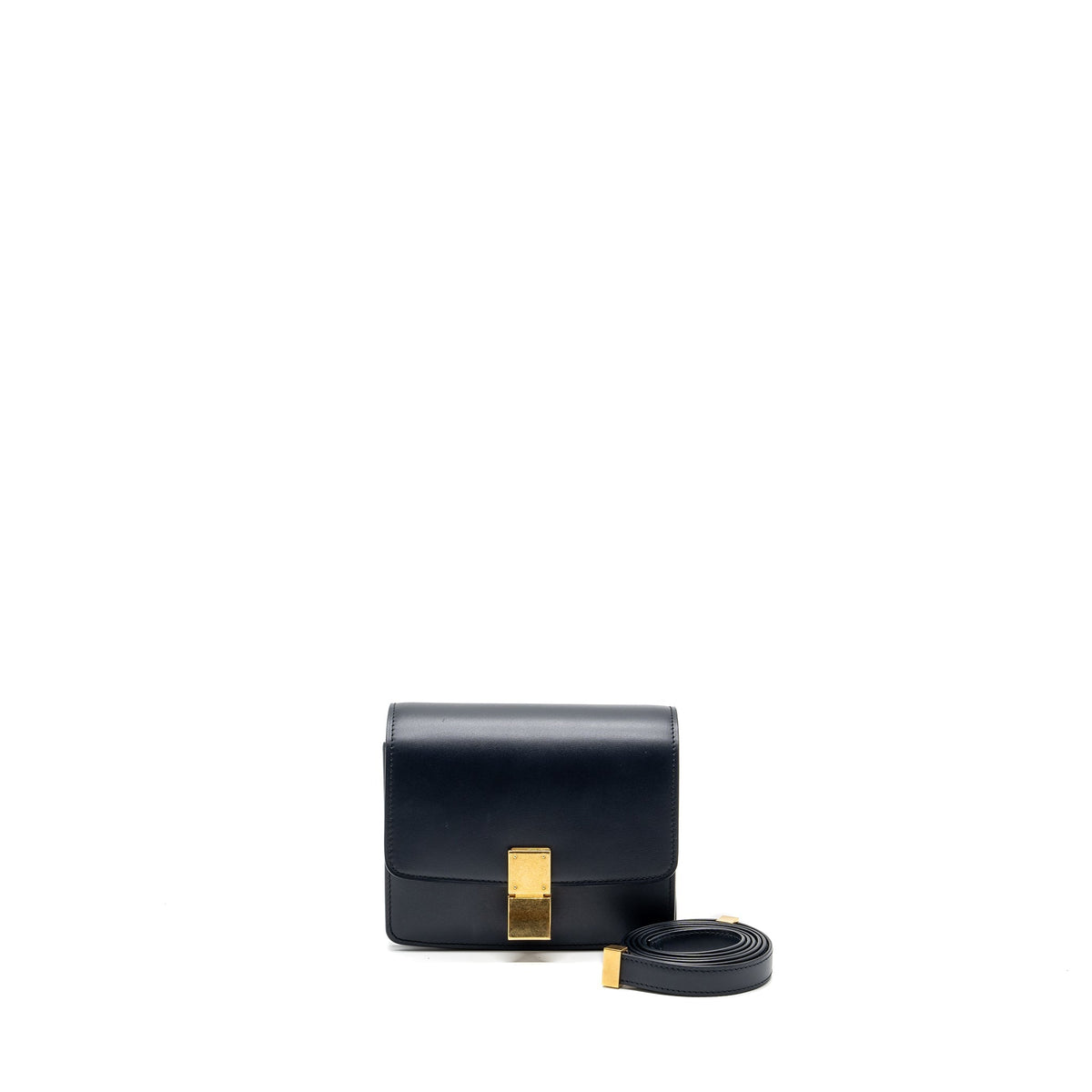 Celine Bags? Celine mini box bag calfskin dark blue GHW Luxury Designer Leather Handbag