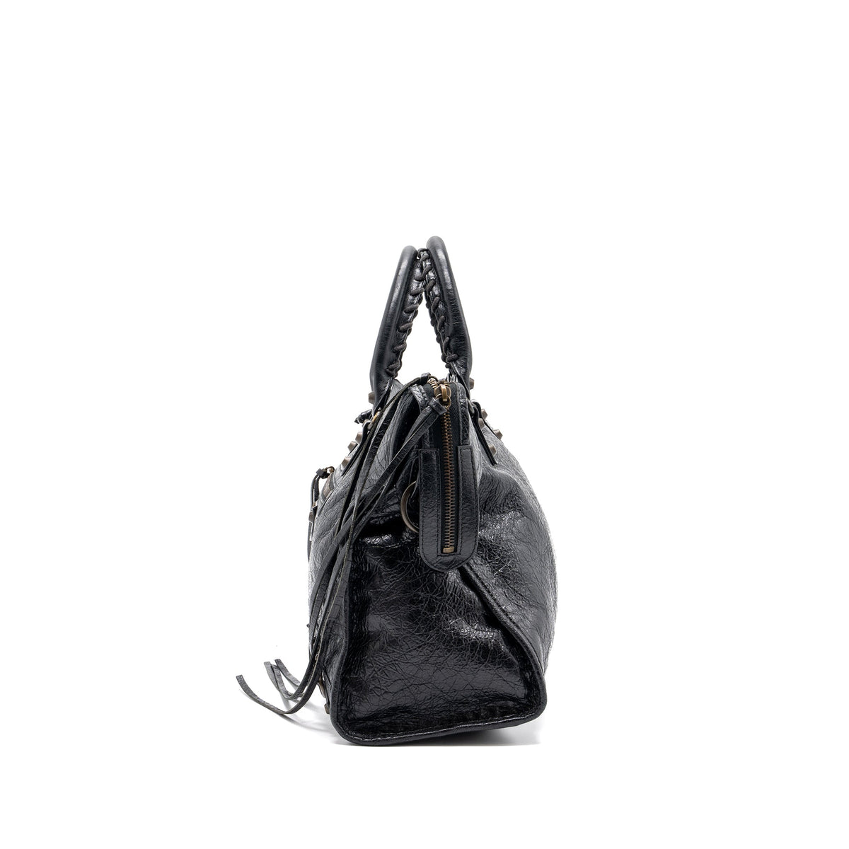 Balenciaga Classic City Bag leather Black Ruthenium Gold Hardware — Designer Leather Handbag