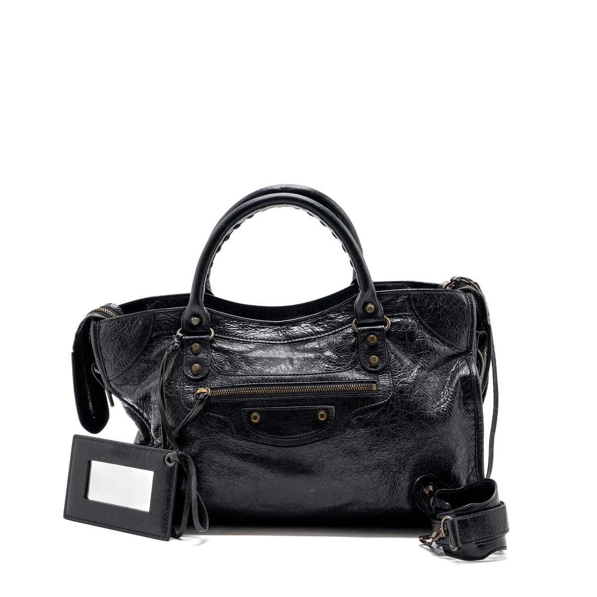 Balenciaga Classic City Bag leather Black Ruthenium Gold Hardware — Designer Leather Handbag