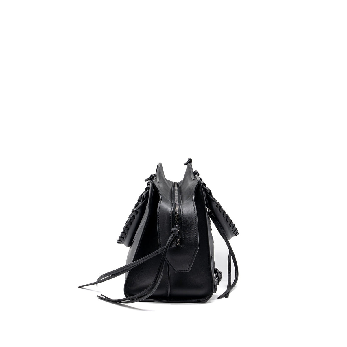 Balenciaga Neo Classic Small Handbag Calfskin Black black/ruthenium hardware | Structured Leather Handbag