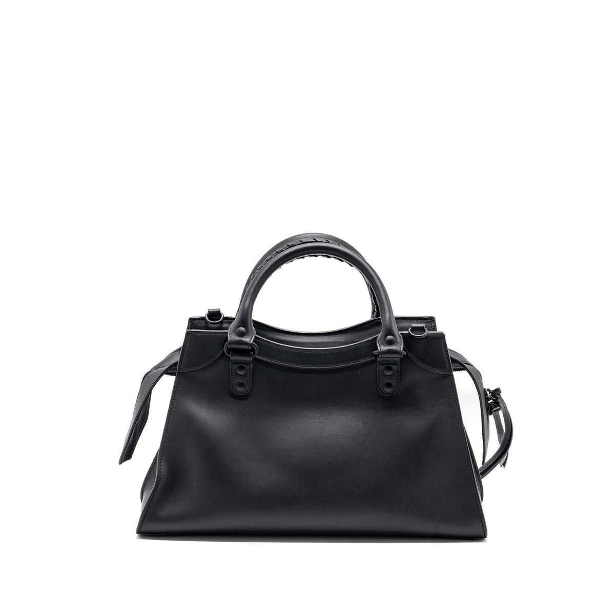Balenciaga Neo Classic Small Handbag Calfskin Black black/ruthenium hardware | Structured Leather Handbag