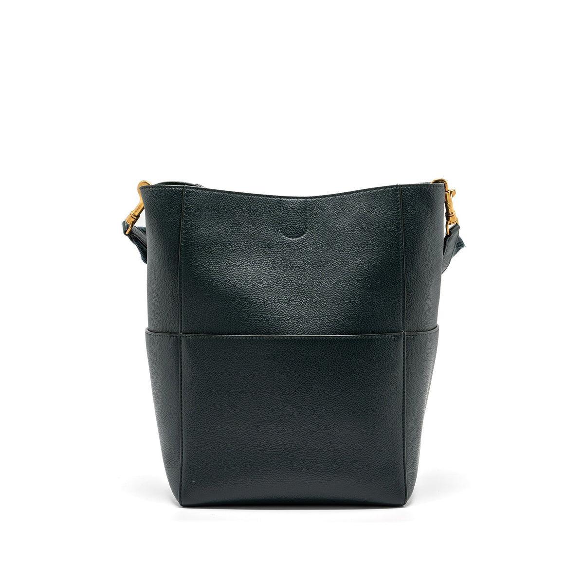 Celine Bags? Celine Sangle bucket bag calfskin dark green GHW Luxury Designer Leather Handbag