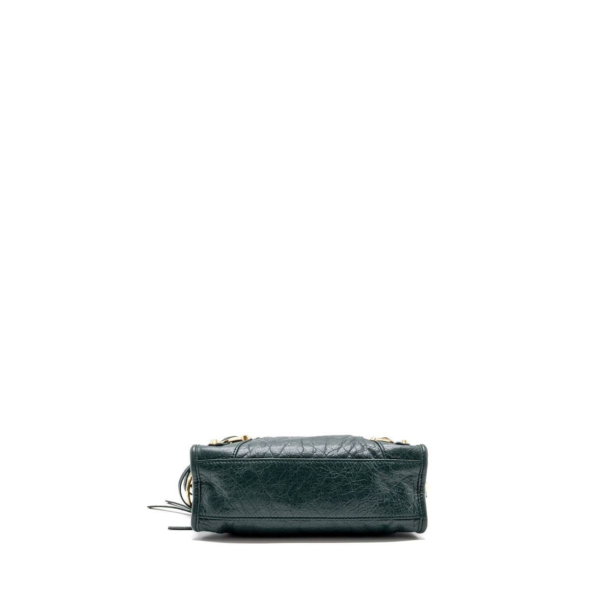 Balenciaga Mini City Bag Dark Green GHW — Designer Leather Handbag