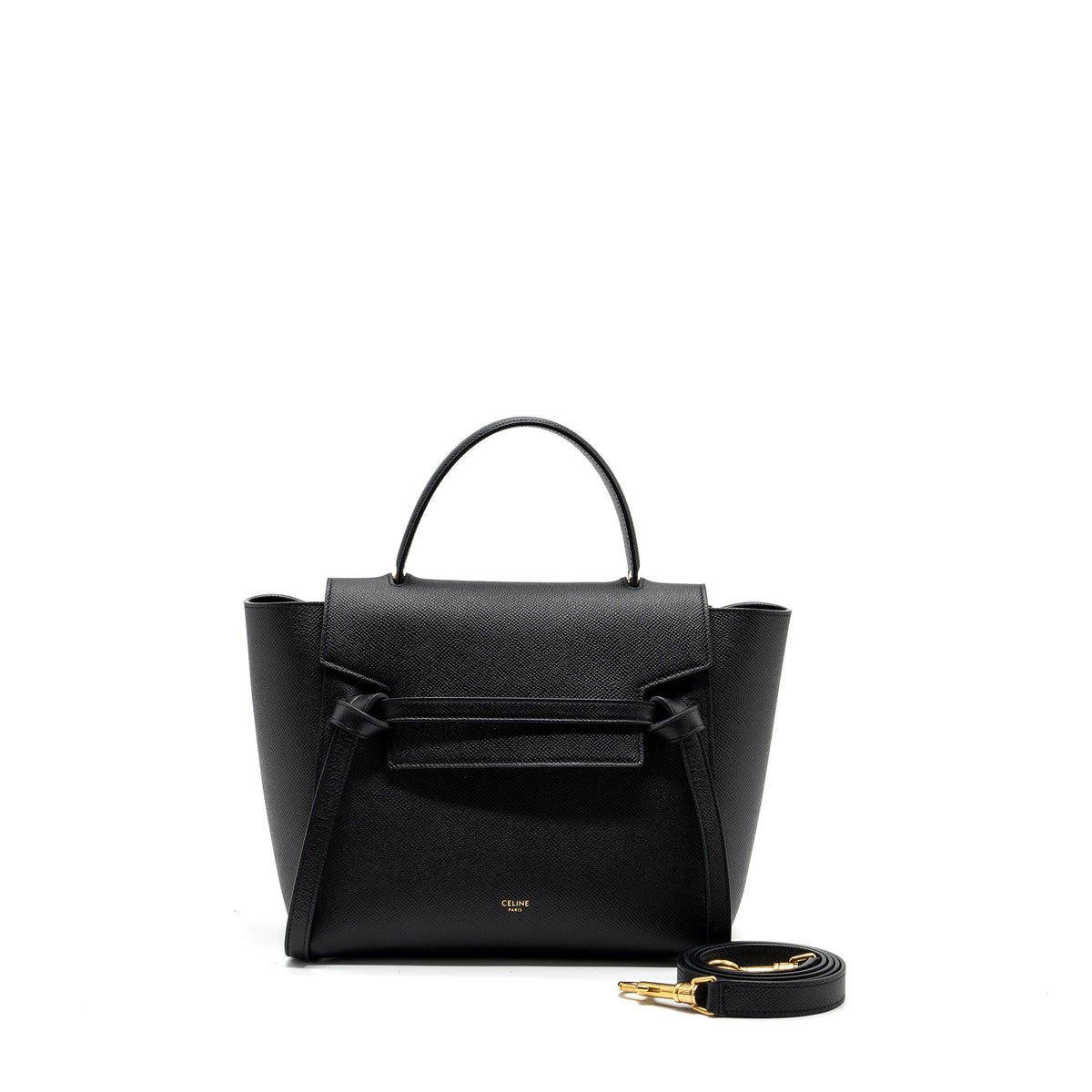 Celine Bags? Celine Micro Belt Bag Calfskin Black GHW Luxury Designer Leather Handbag
