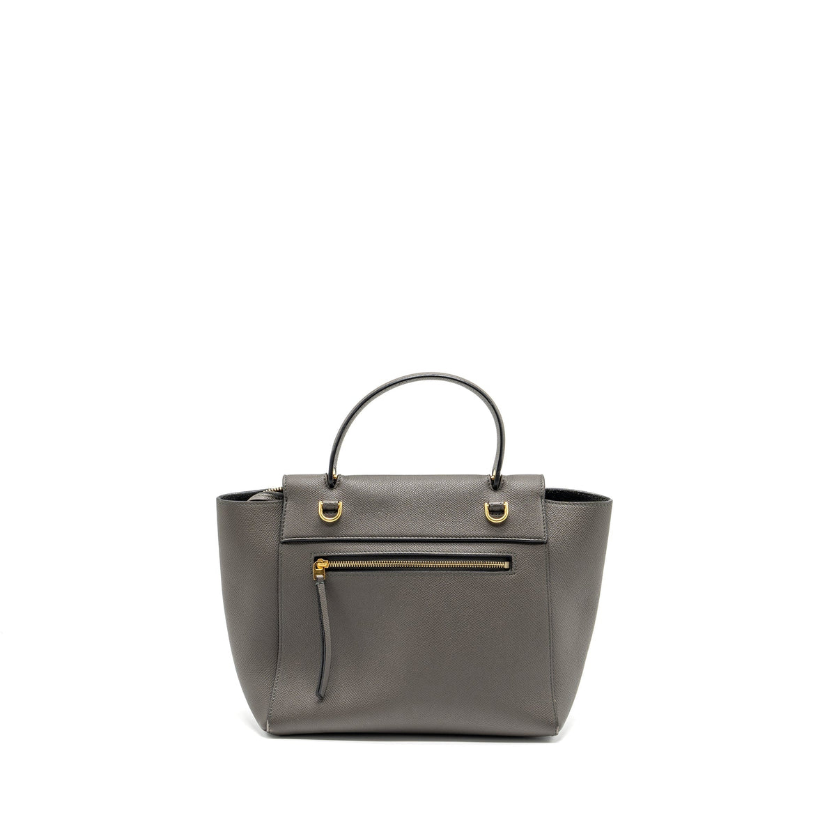 Celine Bags? Celine Micro Belt Bag Grained Calfskin Grey GHW Premium Designer Shoulder Bag