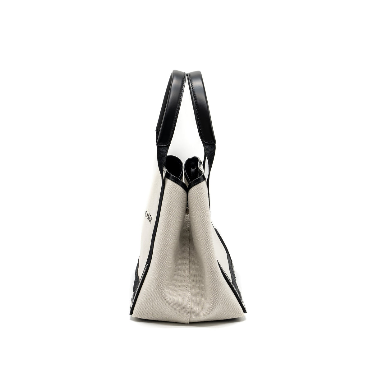 Balenciaga Cabas Tote Bag Canvas/Calfskin Beige/Black SHW — Luxury Canvas Tote Bag