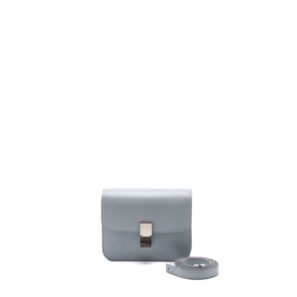 Celine Bags? Celine Teen Classic Bag Box Calfskin Light Grey SHW Elegant Everyday Designer Handbag