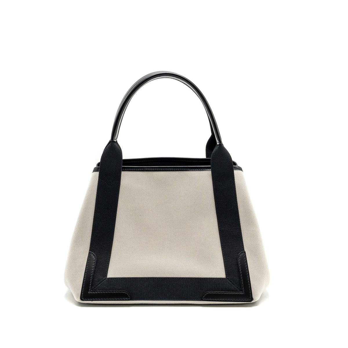 Balenciaga Cabas Tote Bag Canvas/Calfskin Beige/Black SHW — Luxury Canvas Tote Bag