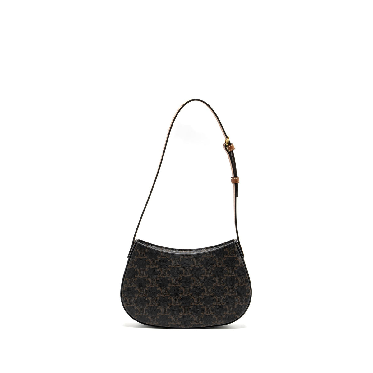 Celine Bags? Celine Medium Tilly Bag in Triomphe Canvas calfskin Tan GHW Luxury Designer Leather Handbag