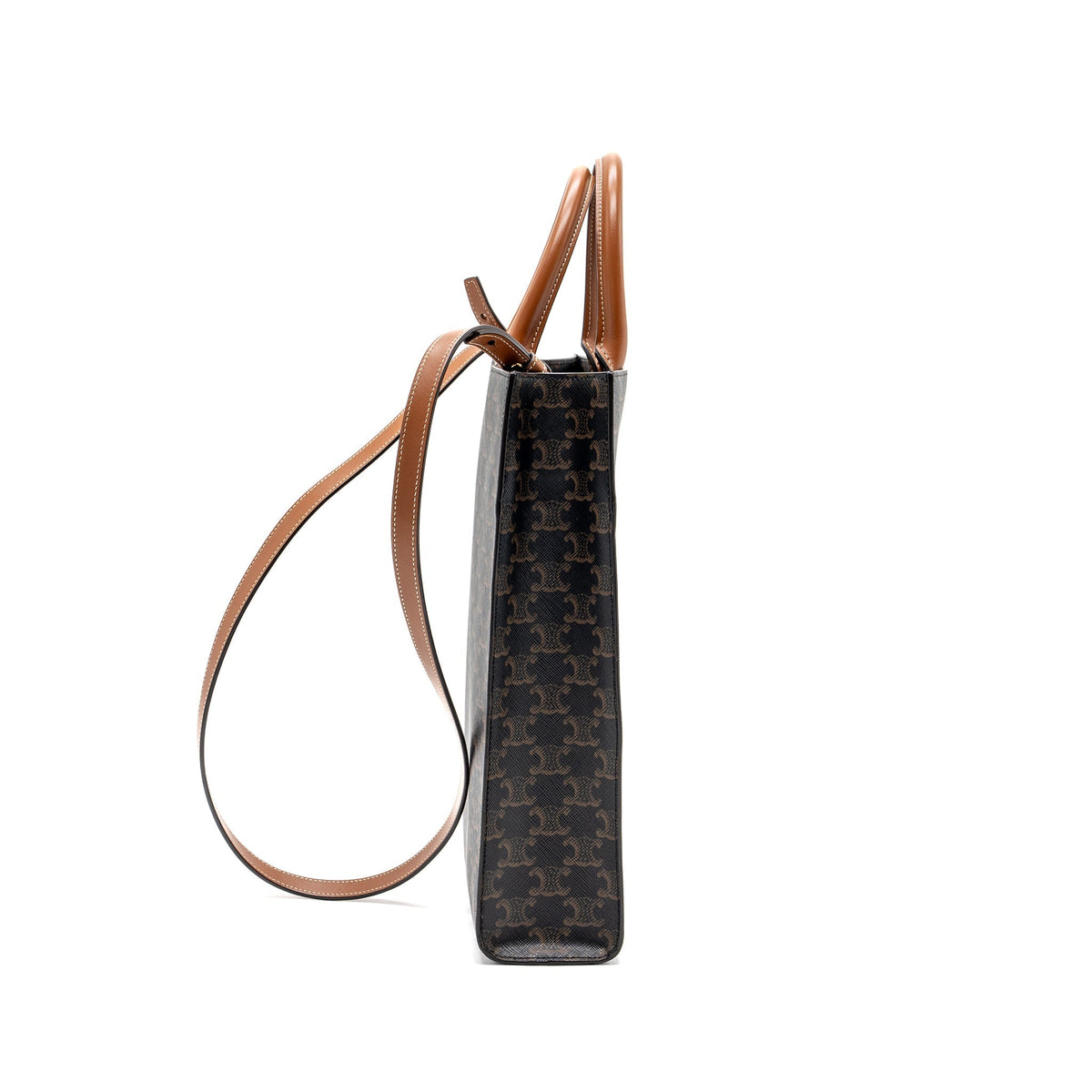 Celine Bags? Celine Vertical Cabas Triomphe Canvas GHW Premium Designer Shoulder Bag