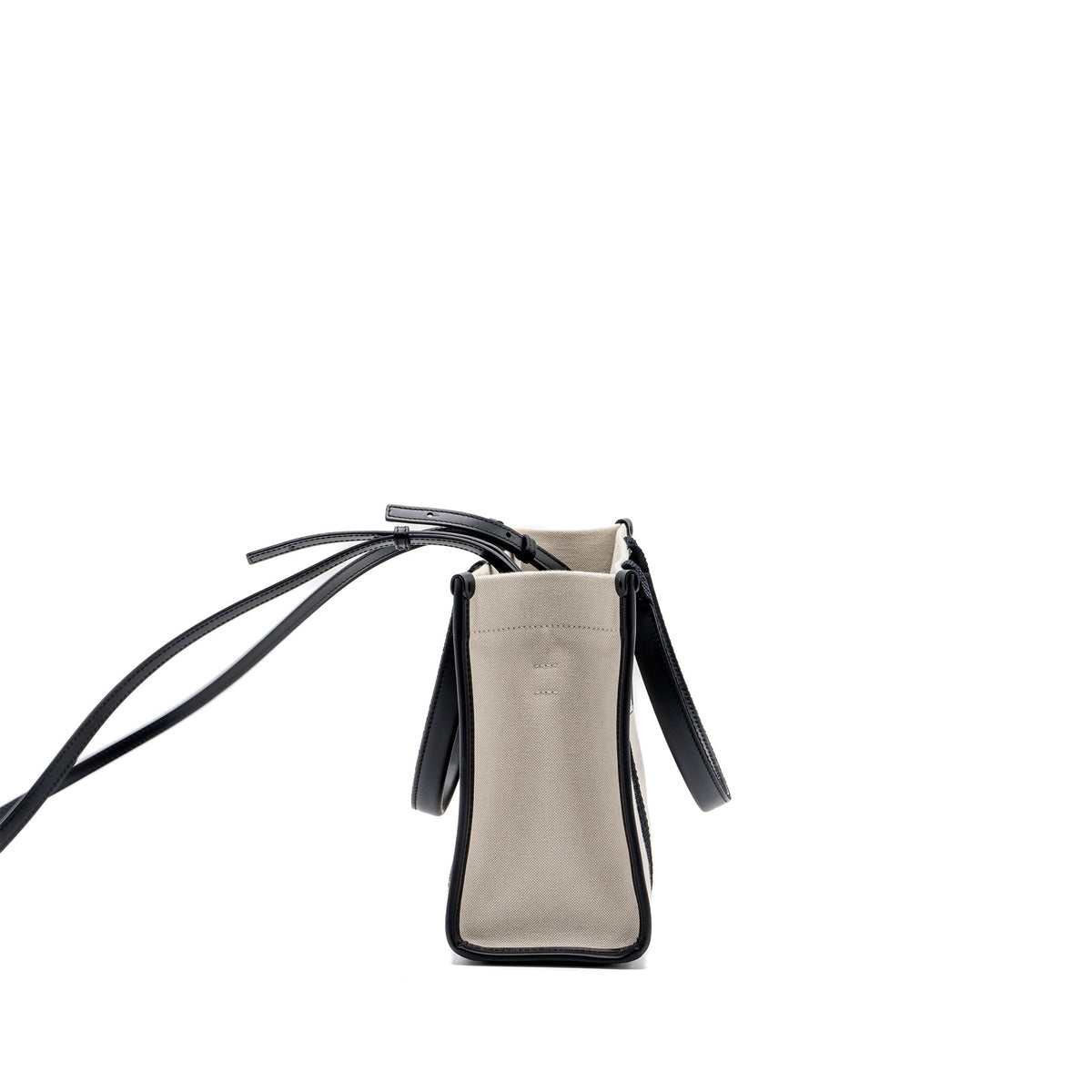 Balenciaga Small Tote Bag Canvas/ Leather Black/White GHW — Premium Leather Tote