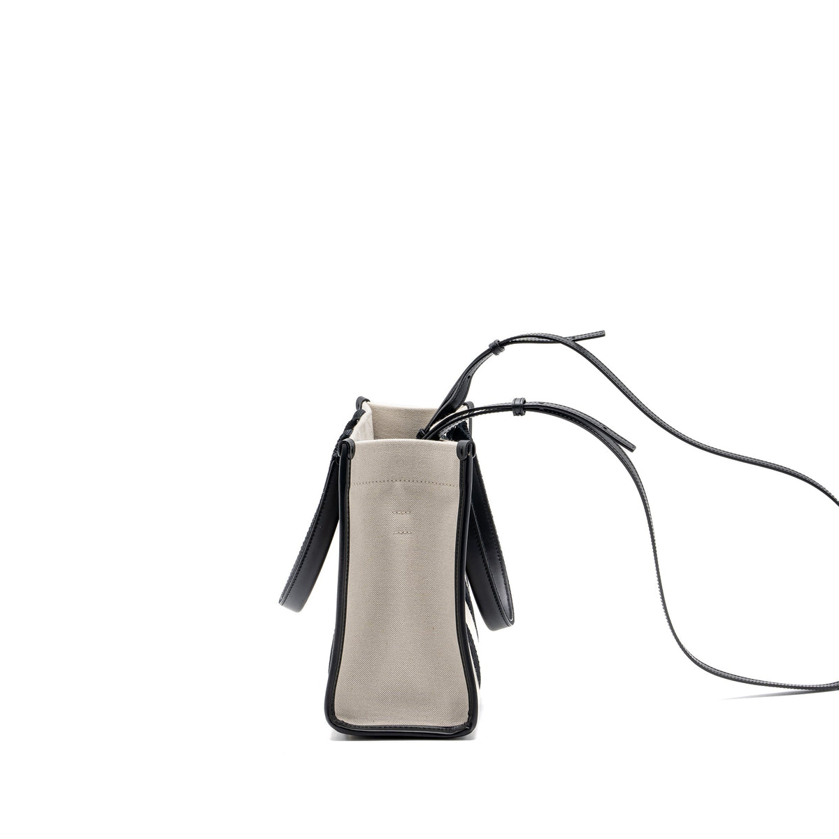 Balenciaga Small Tote Bag Canvas/ Leather Black/White GHW — Premium Leather Tote