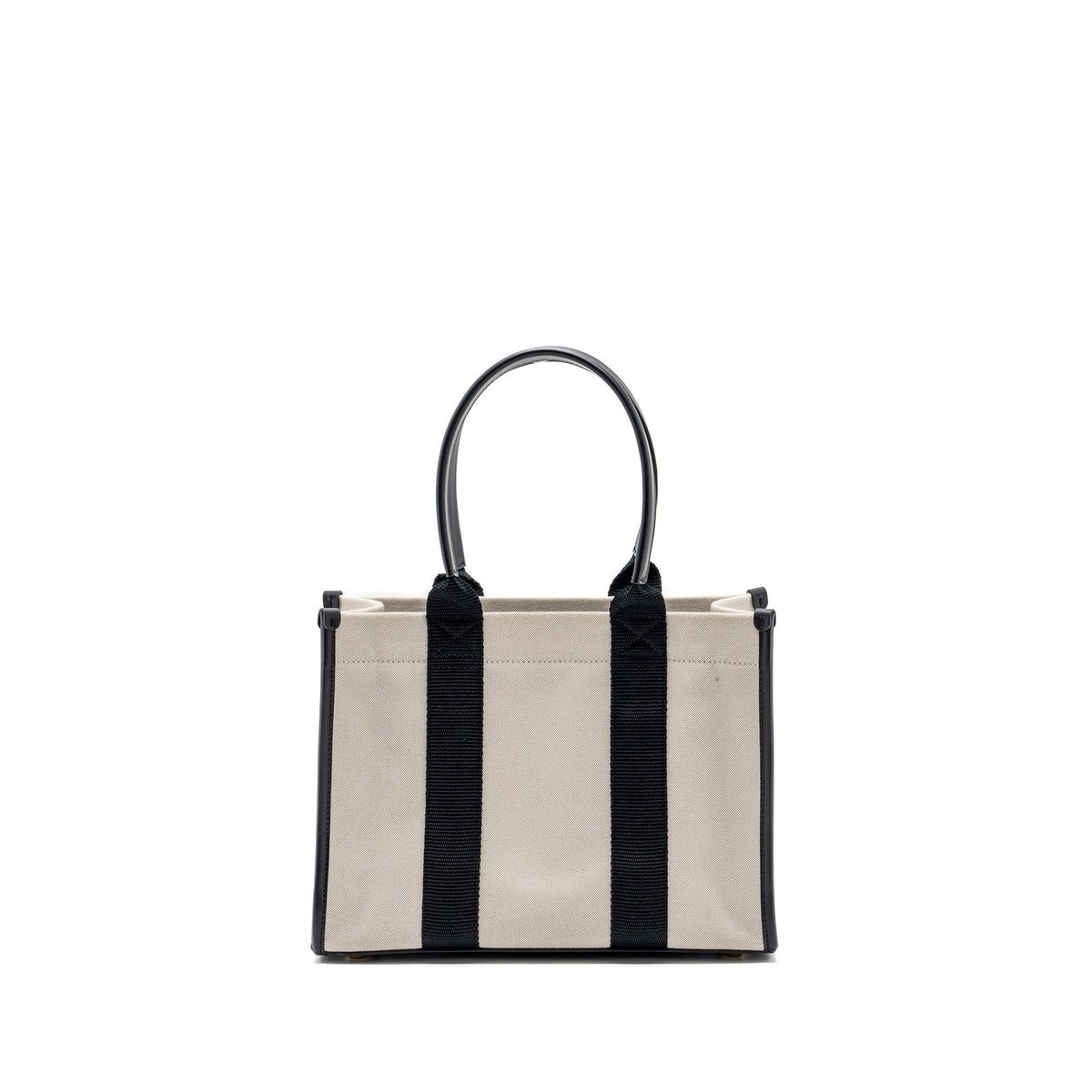 Balenciaga Small Tote Bag Canvas/ Leather Black/White GHW — Premium Leather Tote