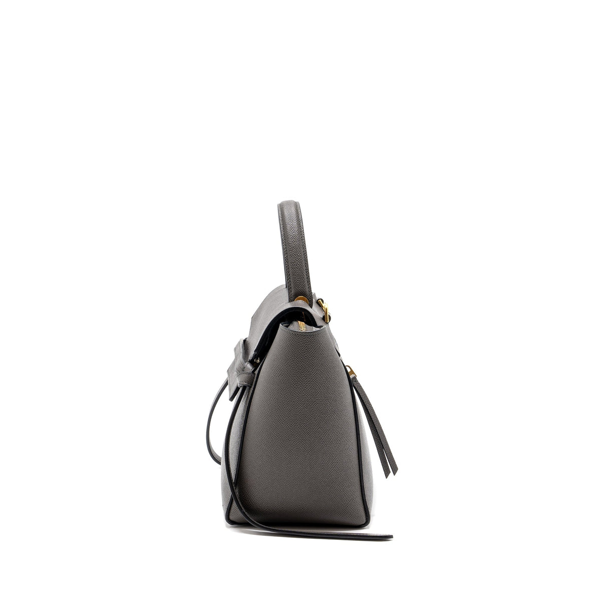 Celine Bags? Celine Micro Belt Bag Grained Calfskin Grey GHW Elegant Everyday Designer Handbag