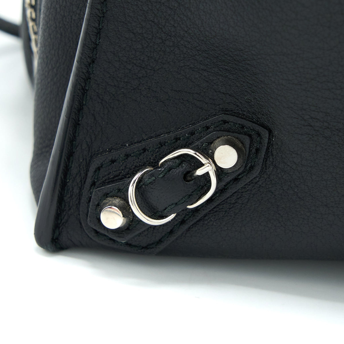 Balenciaga designer handbag leather closeup detail