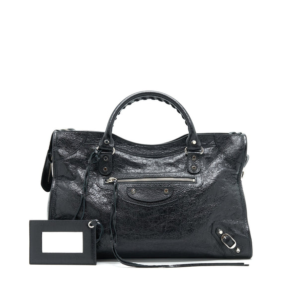 Balenciaga Giant City Bag Black SHW — Designer Leather Handbag