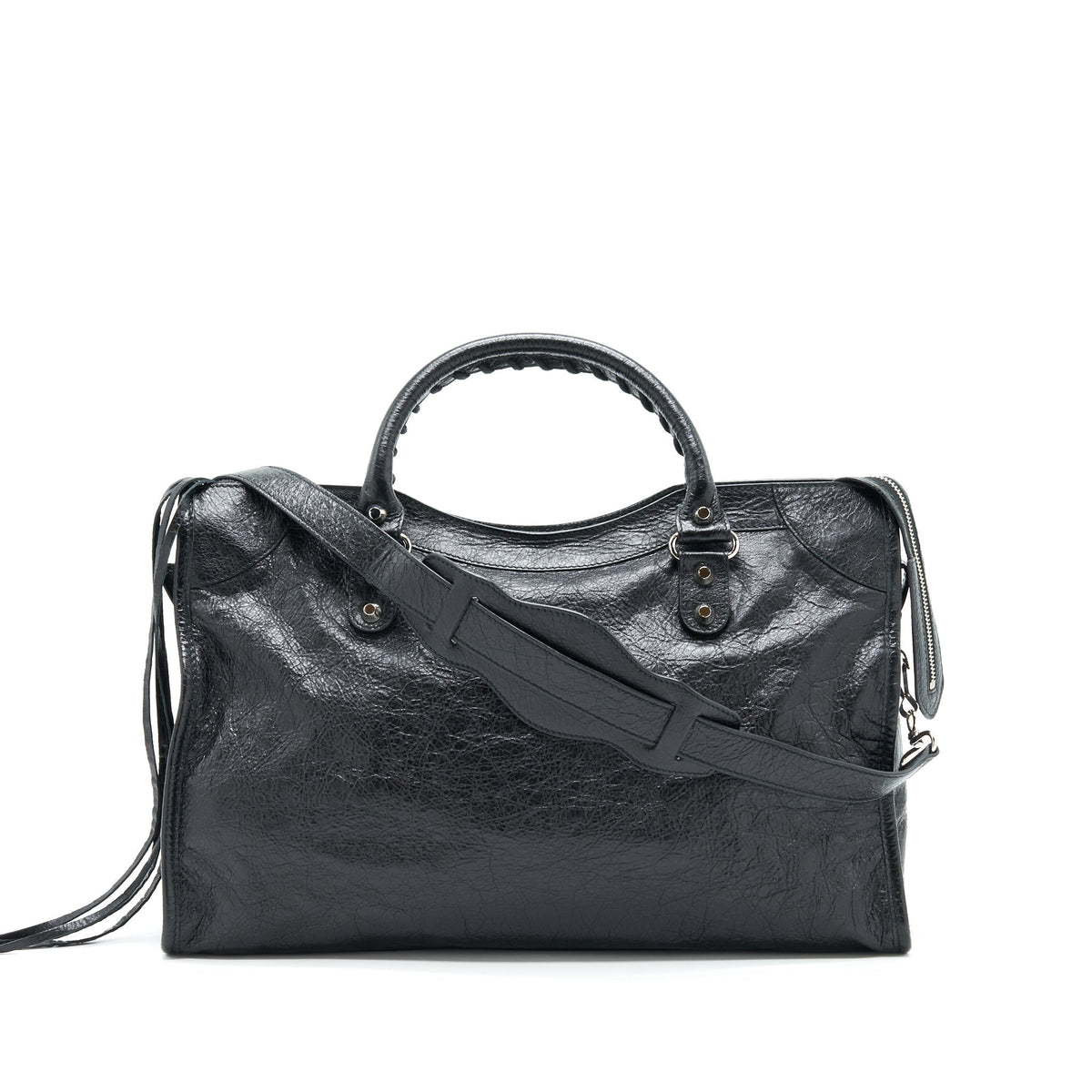 Balenciaga Giant City Bag Black SHW — Designer Leather Handbag